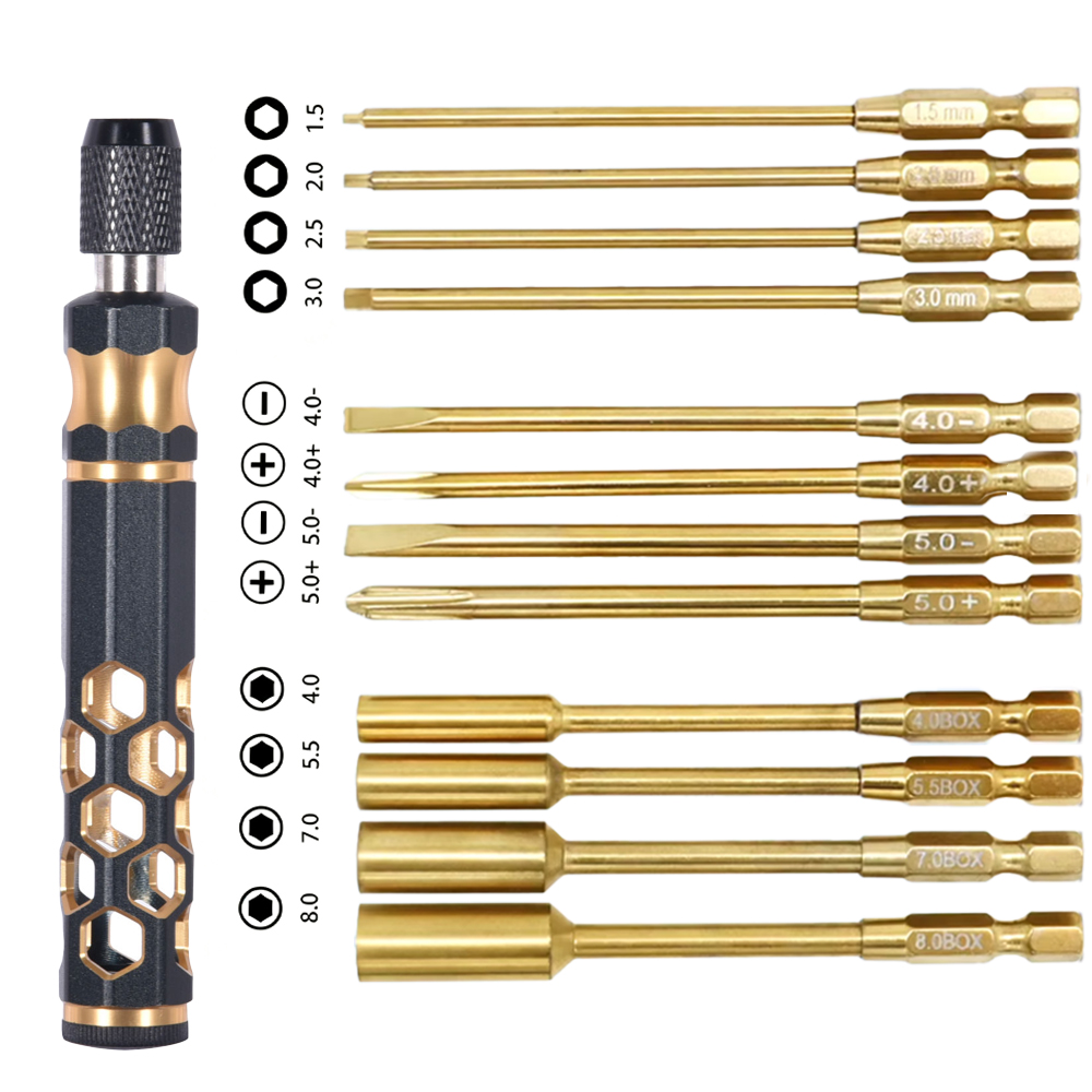 Rc Hobby Electric Screwdriver - Zestaw metalowych wkrętaków imbusowych RC 1.5mm