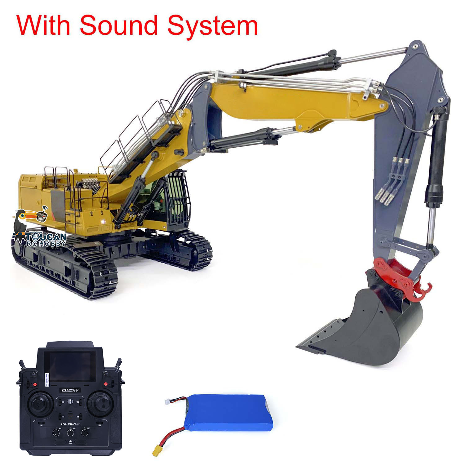 Rc Excavator Hobby - 374 1/14 RC Hydrauliczny Metalowy Koparka